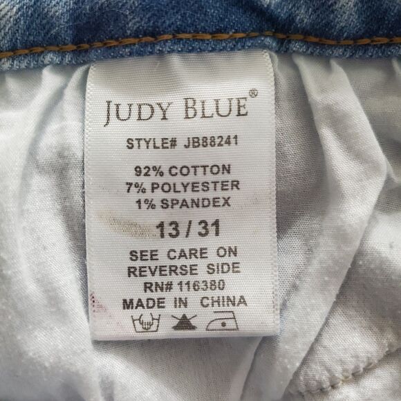 Judy Blue High Rise Slim Fit Jeans  Size 13/31 Light Wash JB88241 - Picture 10 of 11
